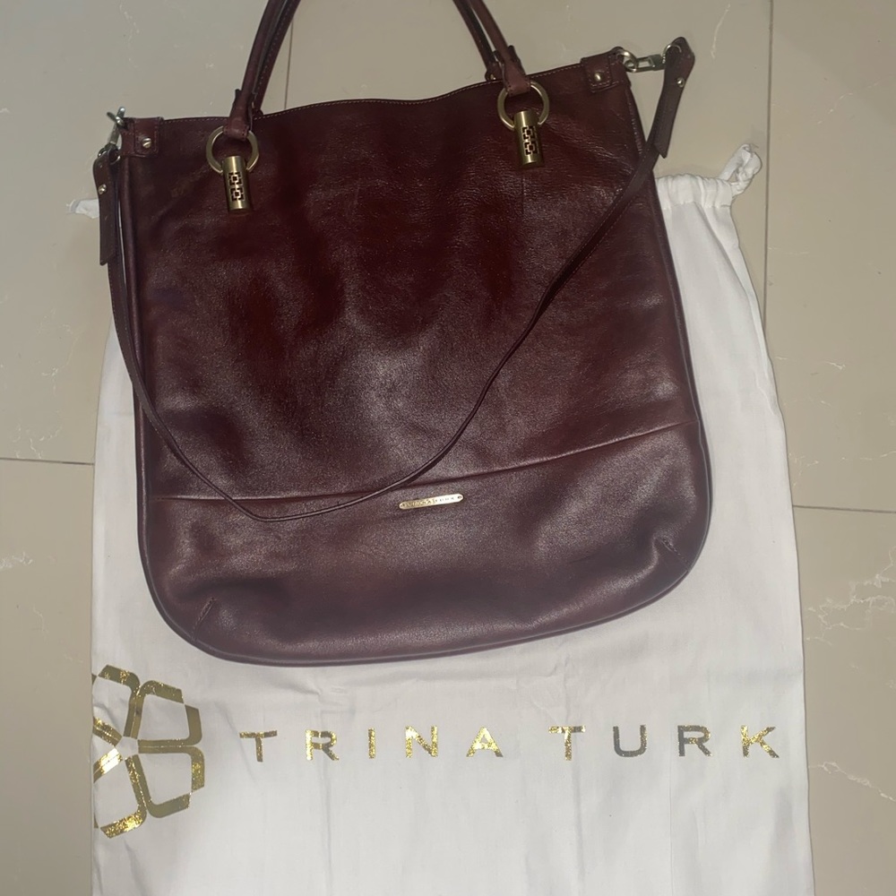 Trina Turk Manhattan leather shoulder bag